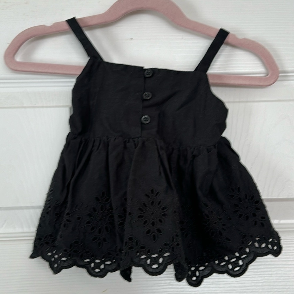 18-24m Baby Gap Black Eyelet Tank